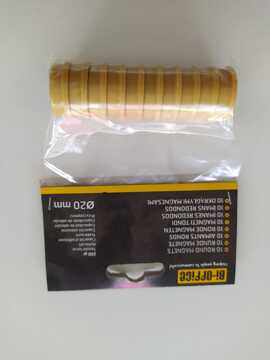 ímanes Super Fortes Amarelos Bi-office 25mm 10un