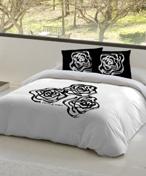 Capa Nórdica Devota & Lomba Rosas Cama de 90 150 X 220 + 45 cm