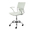Cadeira de Escritorio Pyc Encosto Medio Regulável em a Ltura Simi Pele Branca 860+90x480x440 mm