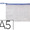 Bolsa Multiusos Tarifold Pvc Din A5 Abertura Superior com Fecho Porta Esferográfica e Correia Azul Pack de 8 Unidades
