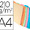 Classificador Exacompta em Cartolina Din A4 ao Baixo Pestana Lateral Conjunto 6 Unidades Cores Sortidas 240 gr