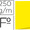 Classificador Gio em Cartolina Folio Pestana Central 250 gr Amarelo