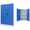 Armário de Escritório 90x40x140 cm Metal Cinzento e Azul