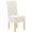 Capas Elásticas para Cadeiras 6 pcs Branco com Estampa Dourada