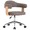Cadeira Escritório Giratória Madeira/tecido Cinza-acastanhado