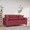 Sofá 2 Lugares +almofadas 140cm Couro Artificial Vermelho Tinto