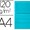 Classificador Q-connect em Cartolina Din A4 Azul com Janela Transparente 120 gr