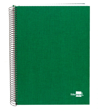 Caderno Espiral Paper Coat 160 Folhas A4 Quadriculado Verde