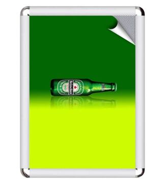 Painel Informativo Snap Frame Corner A5 239x119mm