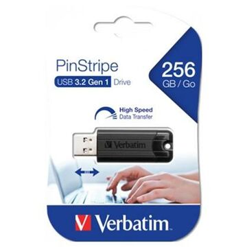 Memória USB Verbatim Pinstripe 3.0 Preto