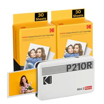 Impressora Fotográfica Kodak Mini 2 Retro P210RW60 Branco