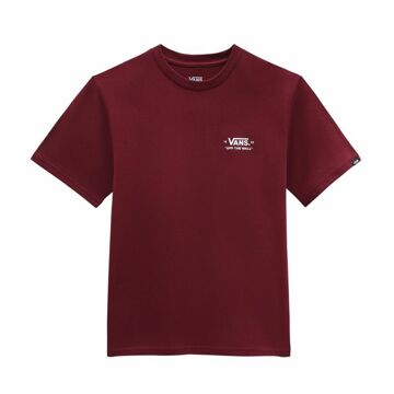 Camisola de Manga Curta Infantil Vans Essentials Vermelho Escuro 10-12 Anos