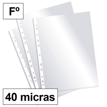 Sacas Catálogo 40 Microns Folio Cristal 2B 100 Un. Plus ( Micas )