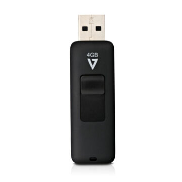 Cartão de Memória Micro Sd com Adaptador V7 VF24GAR-3E 4 GB Preto