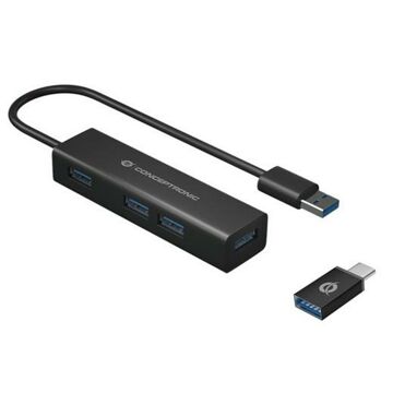 Hub USB Conceptronic Preto