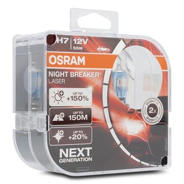 Lâmpada Automotiva Osram Night Breaker Laser H7 12v 55w