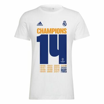 T-shirt de Futebol de Manga Curta Homem Adidas Real Madrid Champions 2022 L