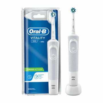 Escova de Dentes Elétrica Vitality Cross Action Oral-b Branco (1 Peça)
