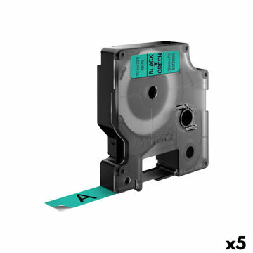 Cinta Laminada para Máquinas Rotuladoras Dymo D1 45019 Labelmanager™ Verde 12 mm Preto (5 Unidades)