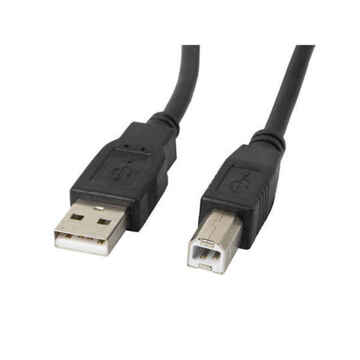 Cabo USB 2.0 a para USB B Lanberg 480 Mb/s Preto 1,8 M