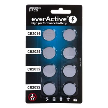 Pilhas Everactive R2032 / CR2025 / CR2016 3 V (1 Unidade)