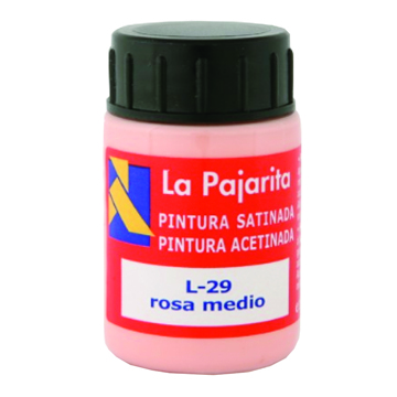 Tinta Pástica e Vinílica Líquida La Pajarita 35ML Rosa Médio 6 Un.