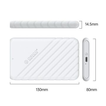 Capa Disco Duro Orico Hdd/ssd Branco 2,5"