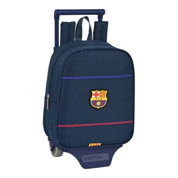 Mochila Escolar com Rodas F.c. Barcelona Azul (22 X 28 X 10 cm)