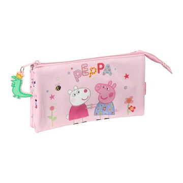 Bolsa Escolar Peppa Pig Having Fun Cor de Rosa (22 X 12 X 3 cm)