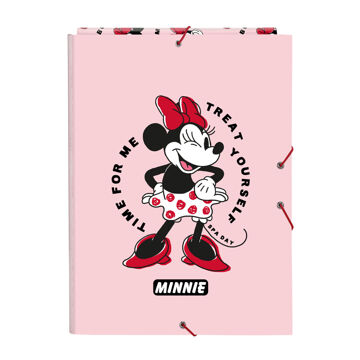 Pasta Classificadora Minnie Mouse Me Time Cor de Rosa A4