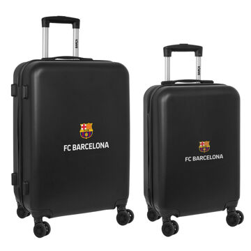 Conjunto de Malas F.c. Barcelona Trólei Preto 2 Peças 40 X 63 X 26 cm