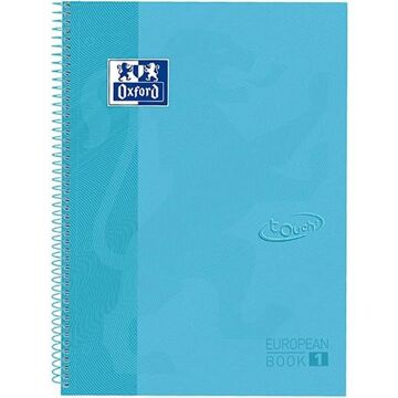 Caderno Oxford European Book A4 Azul Pastel 5 Unidades