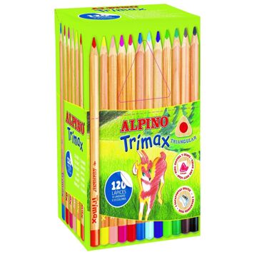 Lápis de Cores Alpino Trimax Multicolor 120 Peças