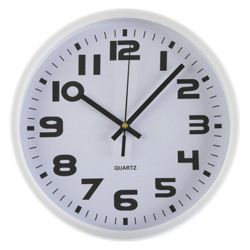 Relógio de Parede Plástico (3,8 X 25 X 25 cm) Branco