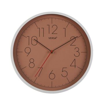 Relógio de Parede Versa Terracota Plástico (4,3 X 30,5 X 30,5 cm)