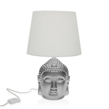 Lâmpada de Mesa Versa Prateado Buda Porcelana (21 X 33 X 21 cm)