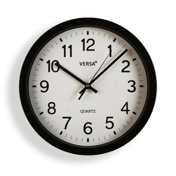 Relógio de Parede Versa Preto Plástico Quartzo 4,3 X 30 X 30 cm