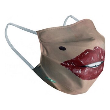 Máscara Higiénica em Tecido Reutilizável Adulto Lábios