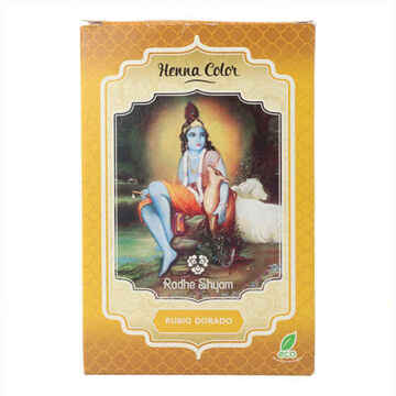 Coloração Semipermanente Henna Radhe Shyam Loiro Dourado (100 G)