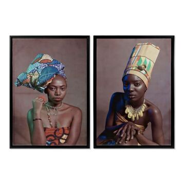 Pintura Dkd Home Decor African Art (65 X 3.5 X 90 cm)