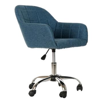 Cadeira Dkd Home Decor Azul Prata Poliéster Metal (52 X 60 X 79 cm)