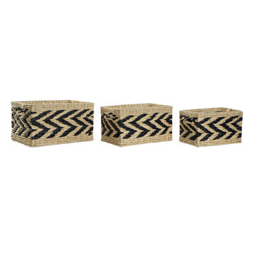 Conjunto de Cestas Dkd Home Decor Fibra Bali (3 Pcs)