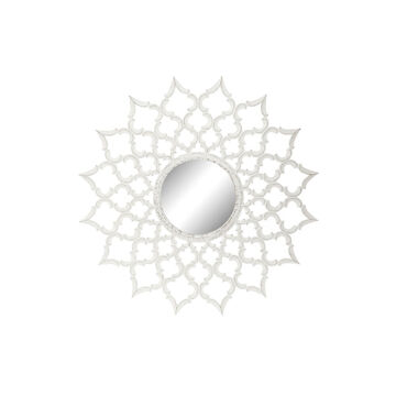 Espelho de Parede Dkd Home Decor Branco Cristal Madeira Mdf (120 X 3 X 120 cm)