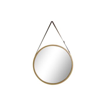 Espelho de Parede Dkd Home Decor Espelho Natural Castanho Pu (45 X 1,5 X 69 cm)