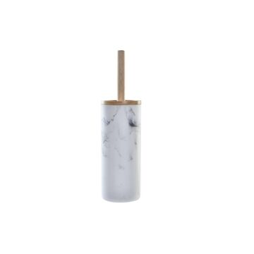 Piaçaba Dkd Home Decor Scandi Natural Alumínio Branco Borracha Natural Resina (10,3 X 10,3 X 38 cm)
