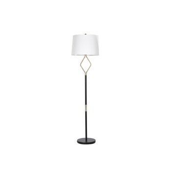 Luminária de Chão Dkd Home Decor Preto Metal Poliéster 50 W (41 X 41 X 161 cm)