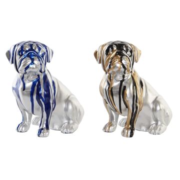 Figura Decorativa Dkd Home Decor Resina Cão Moderno (19 X 11,5 X 18,5 cm) (2 Unidades)