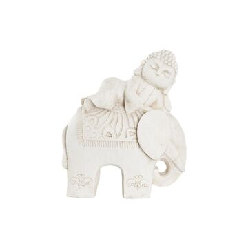 Figura Decorativa Dkd Home Decor Acabamento Envelhecido Elefante Branco Oriental Magnésio (42 X 24 X 46 cm)