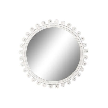Espelho de Parede Home Esprit Branco Madeira de Mangueira Decapé 90 X 4 X 90 cm