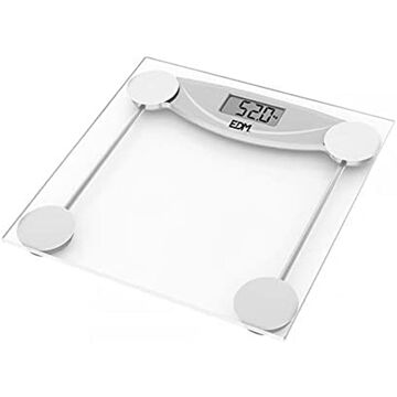Balança Digital para Casa de Banho Edm Cristal Preto 180 kg (26 X 26 X 2 cm)